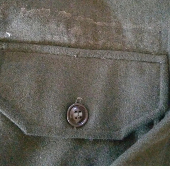 Vintage Army Green wool jacket.S-M - Picture 9 of 9